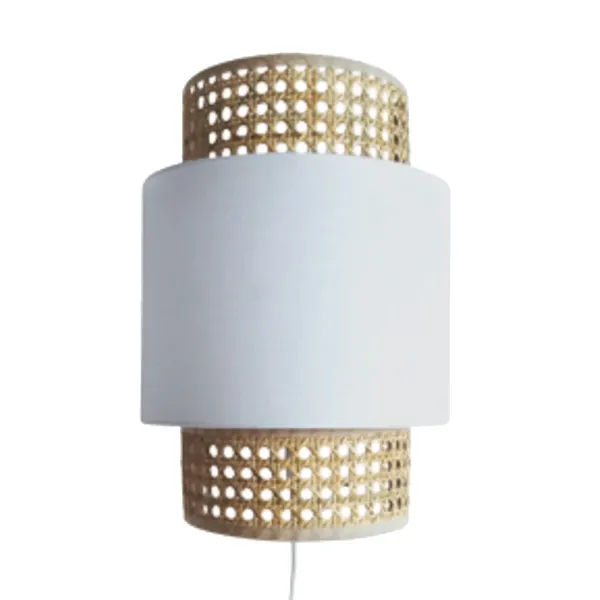 abatjour_applique_murale__SKU75074ddd1ae3fce0fc47162e53c96a36_0.webp Abat-Jour Applique Murale Solaire Cannage Blanc-Sélectionné par Fleux Online
