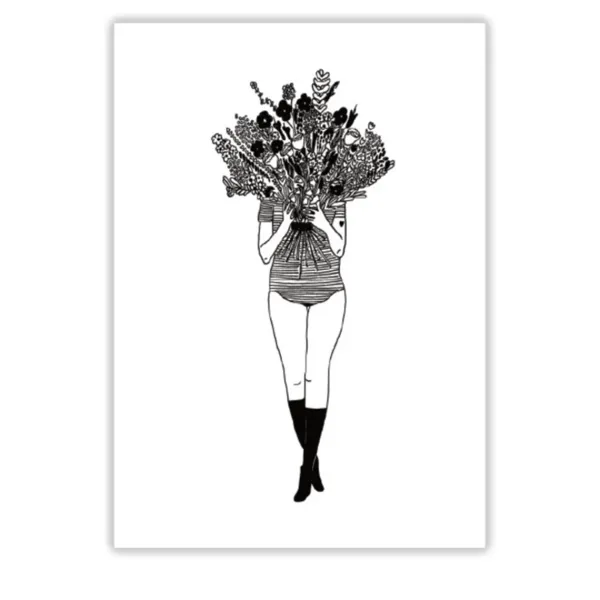 affiche_a_fille_aux_fleur_SKUa0af648db0b46c8e175bc1fdb3e8303f_0.webp Affiche A4 Fille Aux Fleurs - 21 X 29,7 Cm-Helen B Best