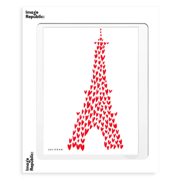 affiche_bm_soledad_tour_e_SKUab43dac26844e7713ea52ce2fb5b70f3_0.webp Affiche Bm Soledad Tour Eiffel Coeur - 30 X 40 Cm-Image Republic Best