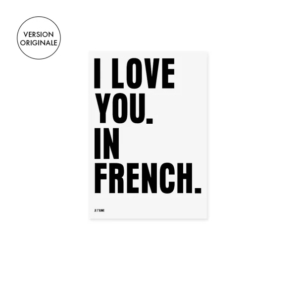 affiche_i_love_you_in_fre_SKU478677617694303bf6009a69e0ddf909_0.webp Affiche I Love You In French - 50 X 70 Cm - Black-Sélectionné par Fleux Best