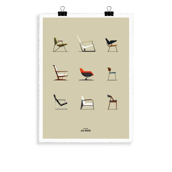 affiche_le_duo_chaises____SKU7b4237cf23c0fb56d1683c469f45f7ca_1.webp Affiche Le Duo Chaises - 40 X 50 Cm-Image Republic Best