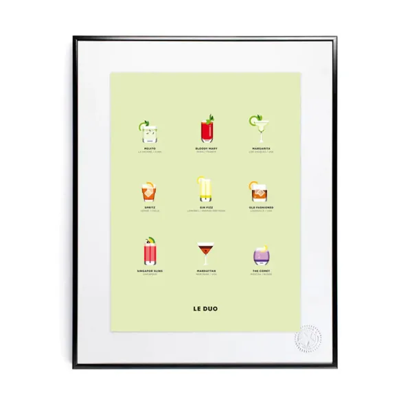 affiche_le_duo_cocktails__SKUb3eb84ce1b7487200fcd621093cdabee_0.webp Affiche Le Duo Cocktails - 40 X 50 Cm-Image Republic