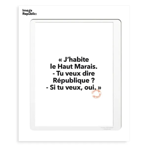 affiche_loic_prigent_jhab_SKU1508f9d55d57eeab47771424ab315ef5_0.webp Affiche Loic Prigent J'Habite Le Haut - 30 X 40 Cm-Image Republic Online