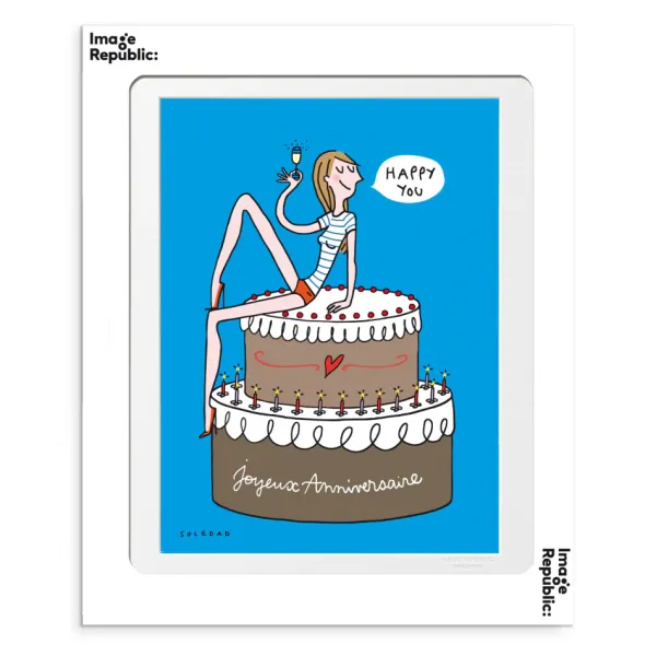affiche_soledad_happy_you_SKU653f6f056035422fa3665a6ea0d7e6c4_0.webp Affiche Soledad Happy You - 30 X 40 Cm-Image Republic Hot