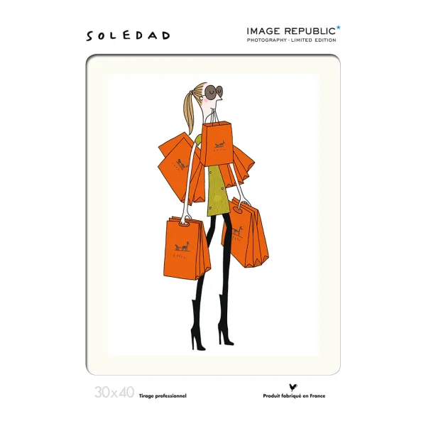 affiche_soledad_sac_orang_SKU48663c4f76356a9a12ccb6eac73e6e24_0.webp Affiche Soledad Sac Orange - 30 X 40 Cm-Image Republic Hot