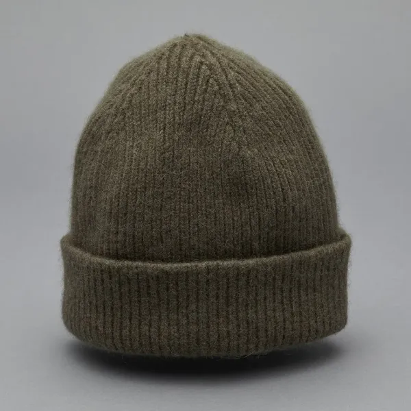 bonnet_en_laine_melangee__SKU246dfb4ba5836c6800964207e635ca7d_2.webp Bonnet En Laine Melangee - Kaki-Le Bonnet Outlet