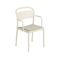 Chaise Accoudoirs Linear Steel Off-White-Muuto Hot