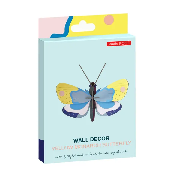 dcoration_murale_papillon_SKU5ef94bc2fbba3582538cd3f24046ea5d_1.webp Décoration Murale Papillon Monarque Jaune En Carton Recycle-Studio Roof Outlet