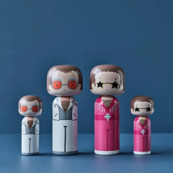 figurine_en_bois_kokeshi__SKU7866a43d8a027d659dfefda535455c22_2.webp Figurine En Bois Kokeshi Sketch.Inc Elton Blanc - 14.5 Cm-Lucie Kaas Discount
