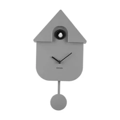 Horloge Modern Cuckoo En Metal L 21.5 X H 41 Cm - Gris-Sélectionné par Fleux Best