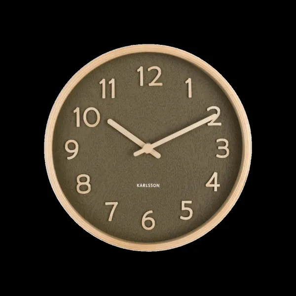 horloge_murale_pure_wood__SKUea1c209350f88dccc7fc8d5584ec3e35_0.webp Horloge Murale Pure Wood Grain S - Vert-Sélectionné par Fleux