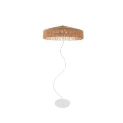 Lampadaire Kaa A Franges En Raphia - Blanc-Honoré Hot