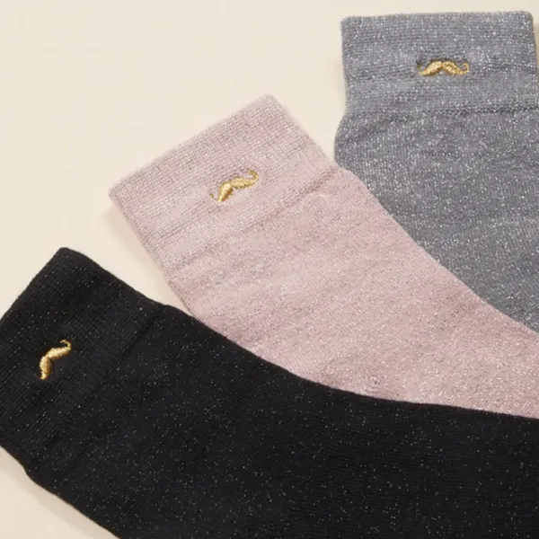 lot_de__paires_de_chausse_SKU351f0511abbfe76d0d34514f82fa38f8_2.webp Lot De 3 Paires De Chaussettes A Paillettes 35/44 - Rose / Argent / Noir-M Moustache Online