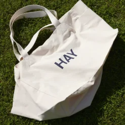 Sac Weekend En Coton Recycle - Bleu Nuit-Hay Sale