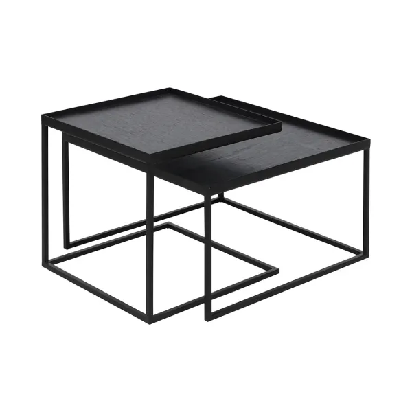 set_de__tables_a_plateau__SKUb5aee8c5bbf94bb6d91674487c35ea8a_0.webp Set De 2 Tables A Plateau Square En Metal Et Bois - L 39 / 52 Cm-Ethnicraft Best