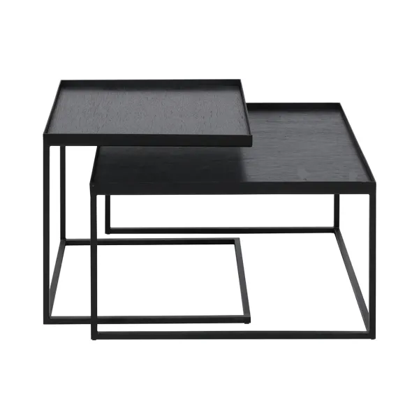 set_de__tables_a_plateau__SKUb5aee8c5bbf94bb6d91674487c35ea8a_1.webp Set De 2 Tables A Plateau Square En Metal Et Bois - L 39 / 52 Cm-Ethnicraft Best