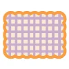 Set De Table Biscotti A Carreaux - 38 Cm X 48 Cm -Lilas & Orange-Fleux Hot