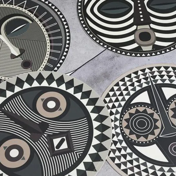 set_de_table_rond_masque__SKU0518e4b9243136279145c2856b34a773_1.webp Set De Table Rond Masque Africain Korowai En Vinyle - O 38 Cm-Pôdevache Discount