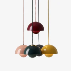 Suspension Flowerpot Vp1 By Verner Panton - Gris Beige-And Tradition Discount