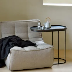 Table A Plateau Oblong En Metal Et Bois - L 69 Cm-Ethnicraft New