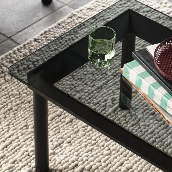 table_basse_kofi_chene_ma_SKUdc9a2c86fb8ca5924a52eb685144142d_2.webp Table Basse Kofi Chene Massif Noir & Verre Teinte Gris - L 140 X L 50 X H 36 Cm-Hay New