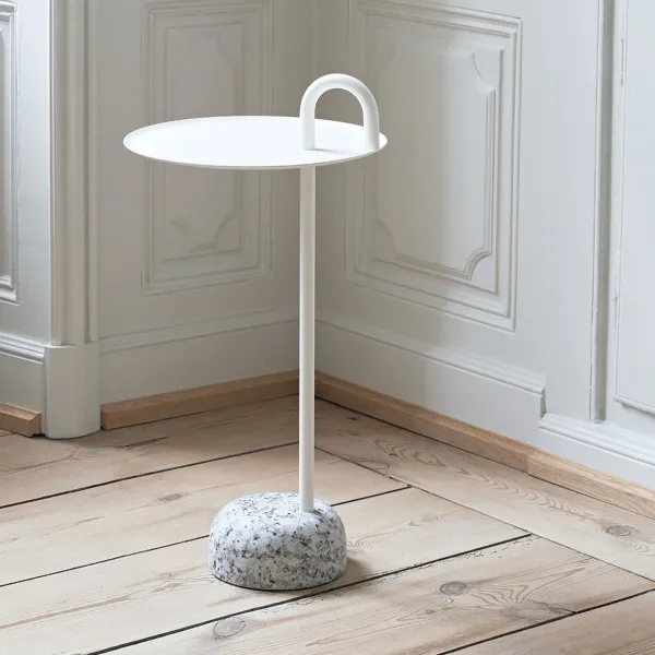 table_dappoint_bowler_en__SKU165bb592cd35bae9390d478f586fb32e_2.webp Table D'Appoint Bowler En Acier Et Granit - Blanc Creme-Hay Clearance