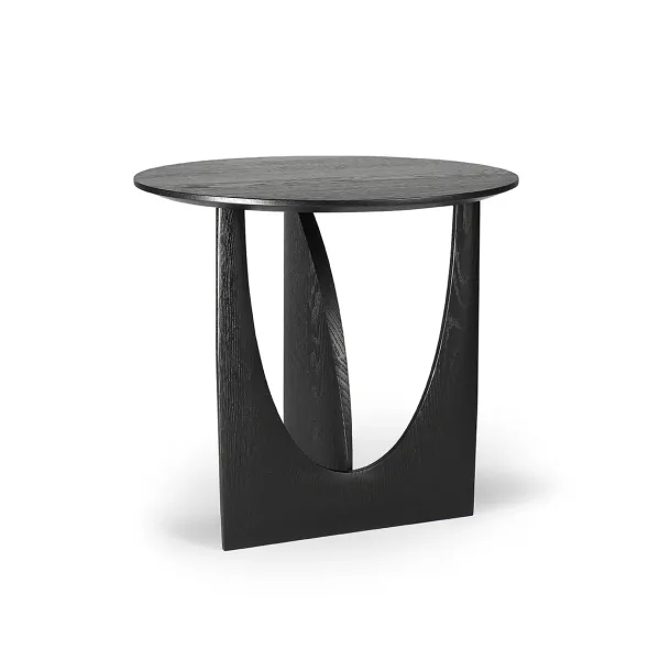 table_dappoint_geometric__SKU37c25d10adde2ea149eb5f3e8e059abe_0.webp Table D'Appoint Geometric En Chene Noir Verni - O 51 X H 50 Cm-Ethnicraft Outlet