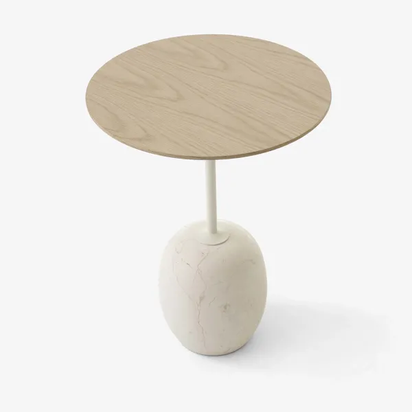table_dappoint_lato_ln_ch_SKUb4103eac7893c462ad641660ca71a1a2_1.webp Table D'Appoint Lato Ln8 Chene / Marbre Crema Diva - O 40 Cm-And Tradition Hot