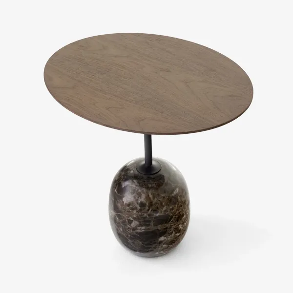 table_dappoint_lato_ln_no_SKUe73096536d3b119099860e472c640c85_1.webp Table D'Appoint Lato Ln9 Noyer / Marbre Emparador - O 50 Cm-And Tradition Sale