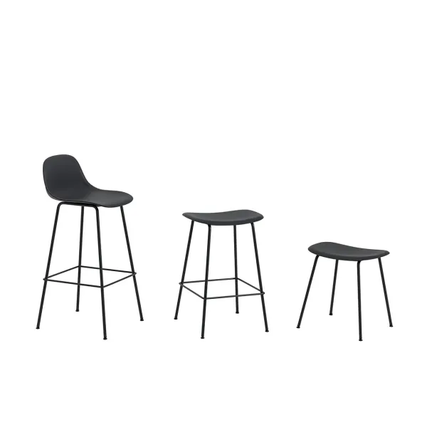 tabouret_fiber_tube_noir__SKUf3a6bbaa900335e247fab331b6bbda5a_1.webp Tabouret Fiber Tube Noir + Assise Noir-Muuto Hot