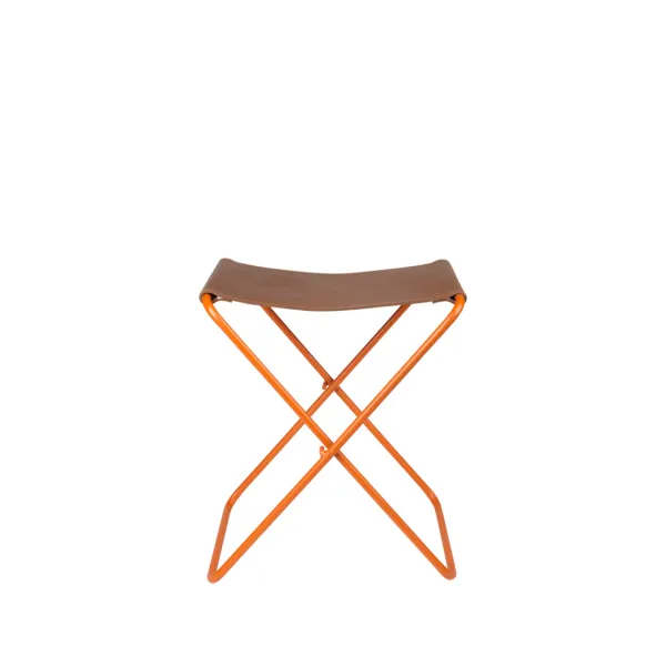 tabouret_pliant_nola_cuir_SKU581f9b898b73090b7d115606b3c9c47e_0.webp Tabouret Pliant Nola Cuir Et Fer - 39 X 31 X 45 Cm - Pumpkin Orange-Broste Copenhagen New