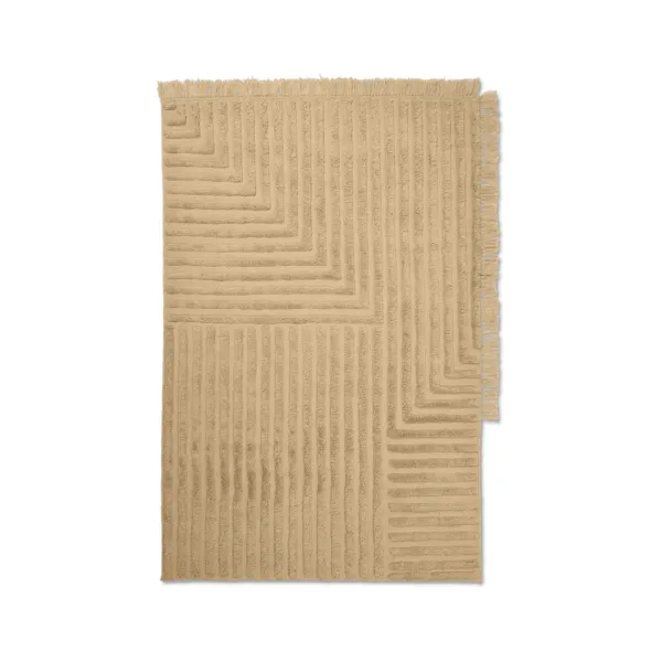 tapis_crease_en_laine_pli_SKU285e1bcb10c7296853bc3a1e76fbd744_0.webp Tapis Crease En Laine Plissee - 160 X 250 Cm - Sable Clair-Ferm Living Clearance