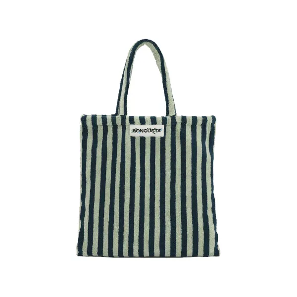 totebag_a_rayures__sea_fo_SKU6887b6e7539309cf9eea12bf953591de_0.webp Totebag A Rayures - Sea Foam & Deep Teal-Sélectionné par Fleux New