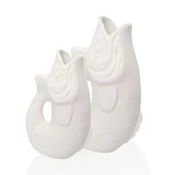 Vase Monsieur Carafon Fish Blanc-Sélectionné par Fleux Sale