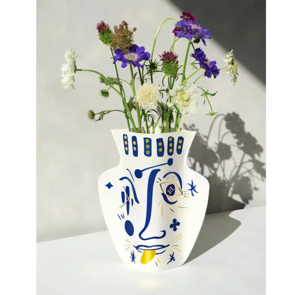 vase_visage__en_papier__b_SKUef6c67e5043b7ae10c0b392989d117d8_1.webp Vase Visage 1 En Papier - Blanc - Jaime Hayon-Octaevo Clearance